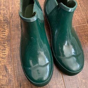 Hunter Green Low Rain boots